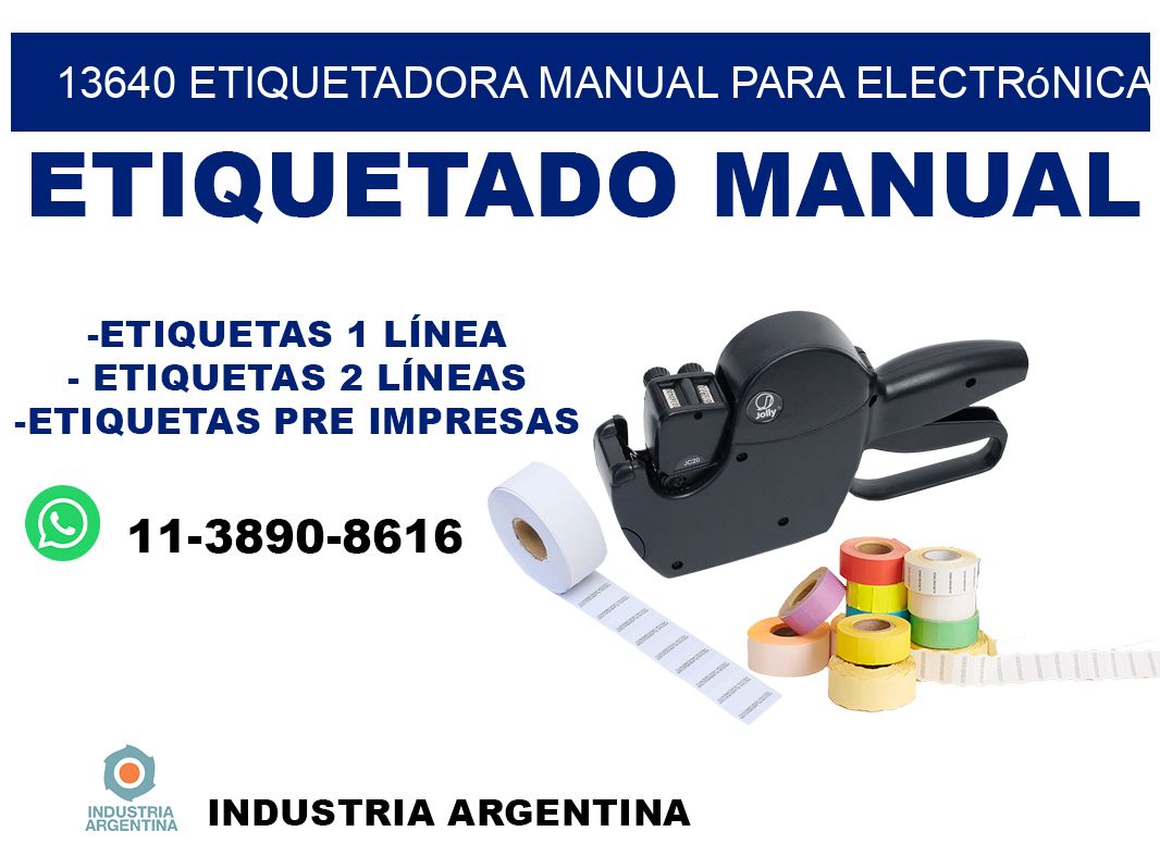 13640 etiquetadora manual para electrónica