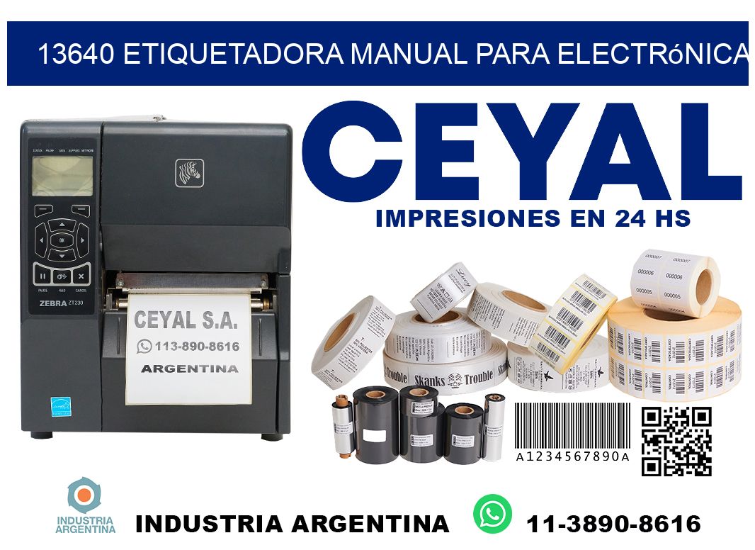 13640 etiquetadora manual para electrónica