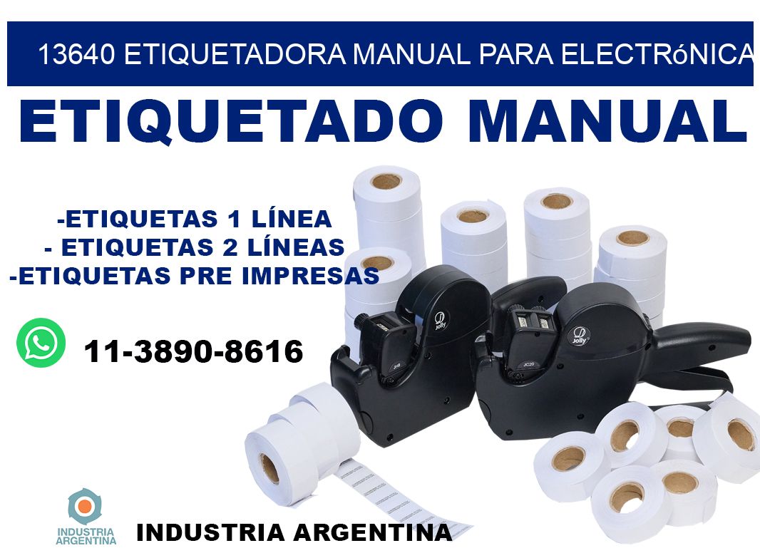13640 etiquetadora manual para electrónica