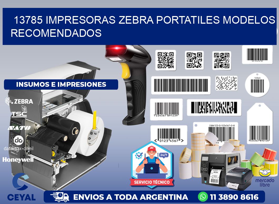 13785 impresoras zebra portatiles modelos recomendados