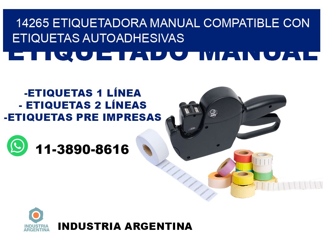 14265 etiquetadora manual compatible con etiquetas autoadhesivas