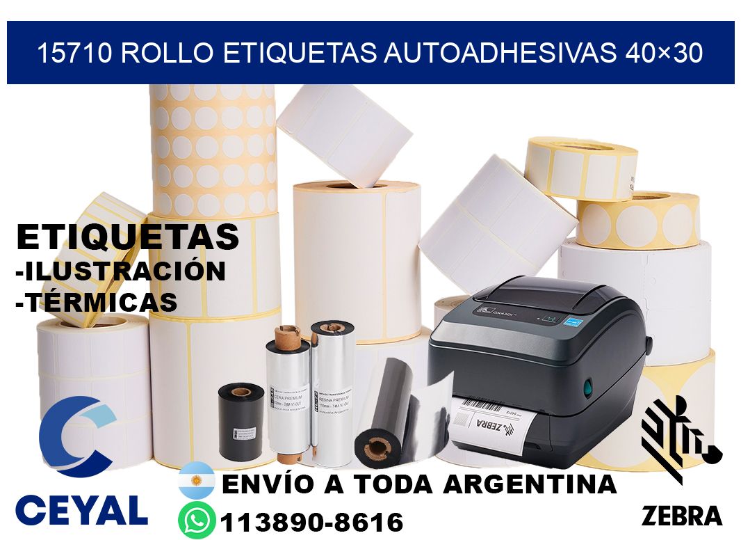 15710 Rollo Etiquetas autoadhesivas 40×30