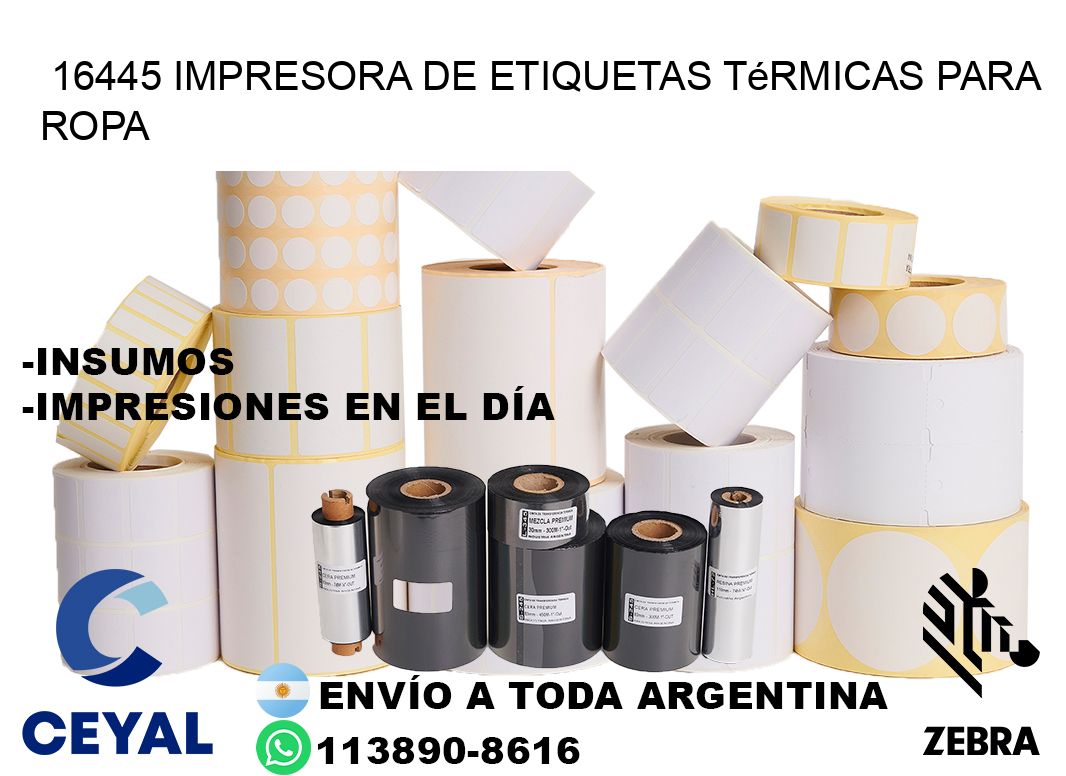 16445 impresora de etiquetas térmicas para ropa