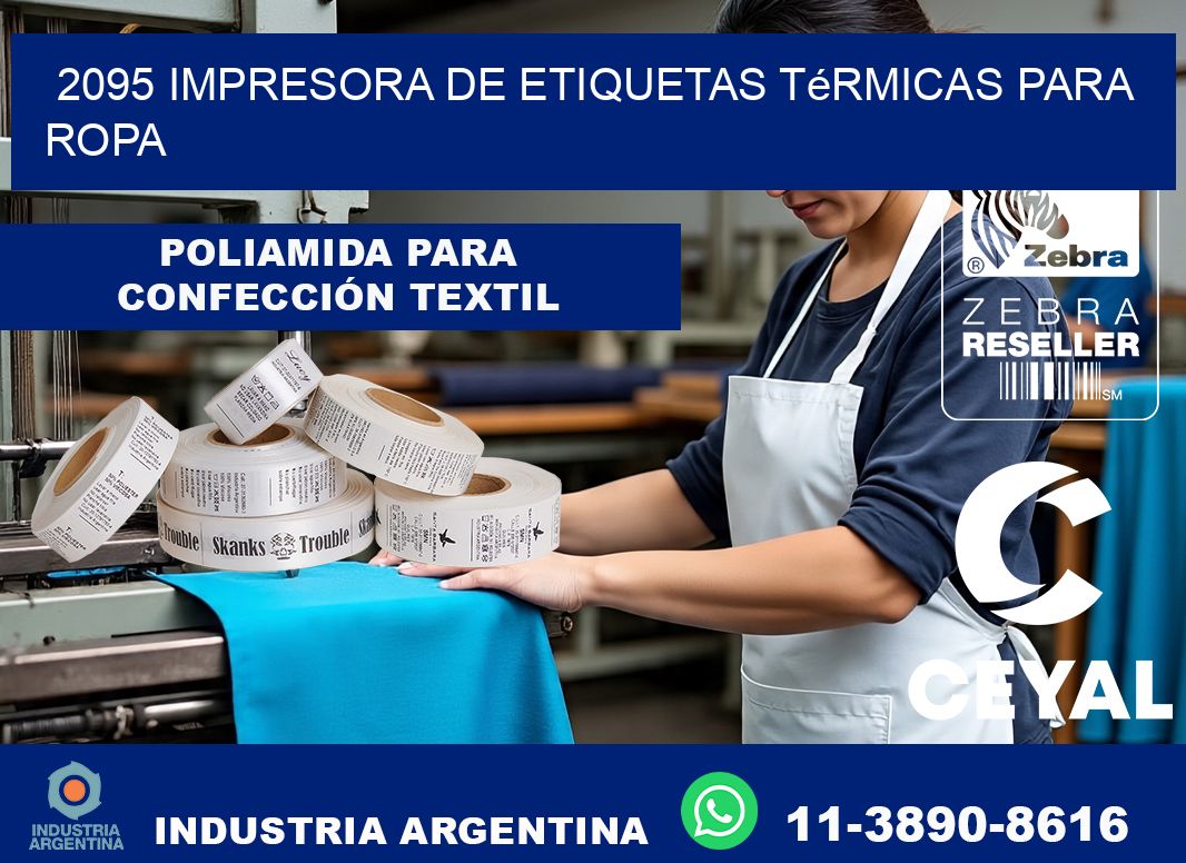 2095 impresora de etiquetas térmicas para ropa