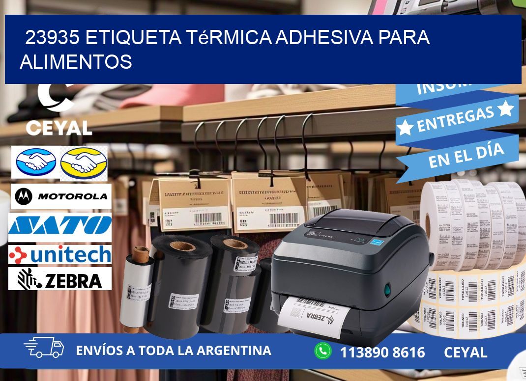 23935 Etiqueta térmica adhesiva para Alimentos