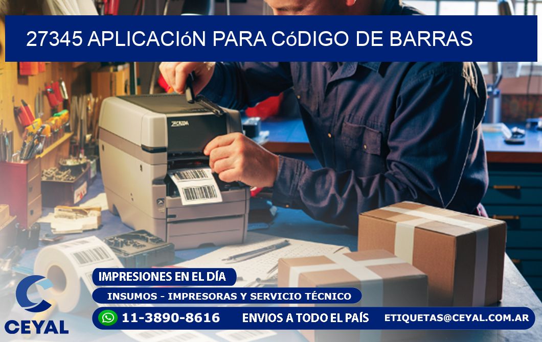 27345 Aplicación para código de barras