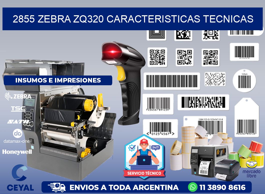 2855 zebra zq320 caracteristicas tecnicas