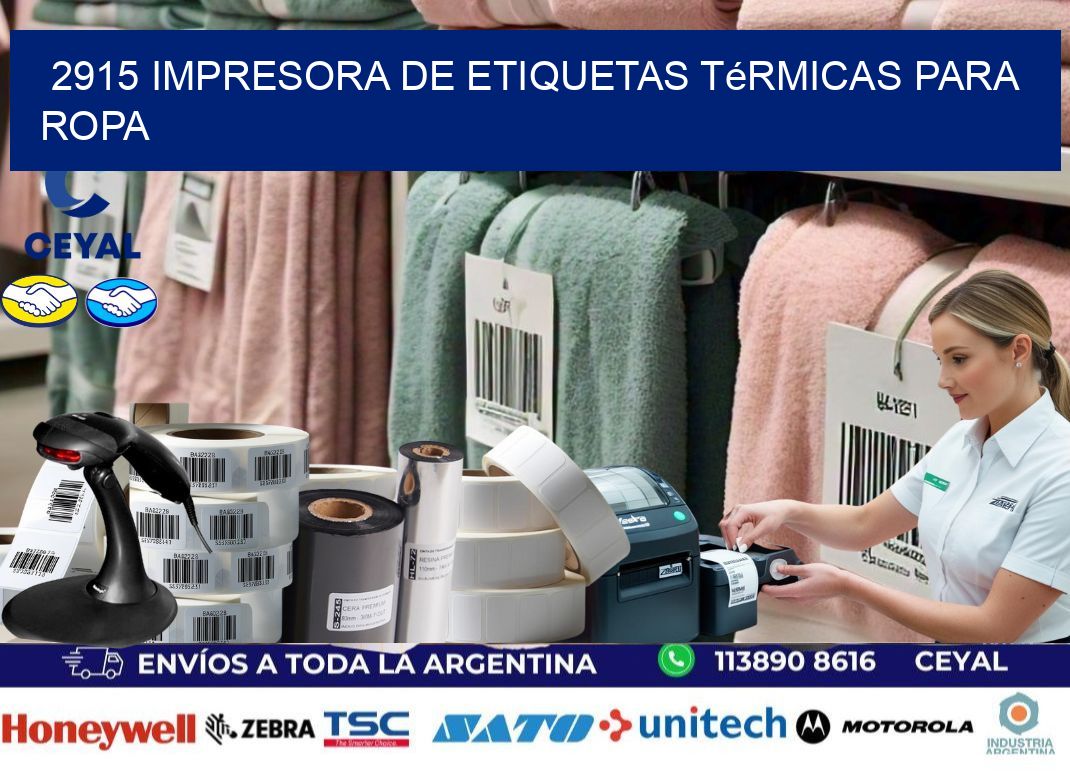 2915 impresora de etiquetas térmicas para ropa