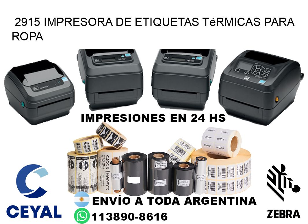 2915 impresora de etiquetas térmicas para ropa