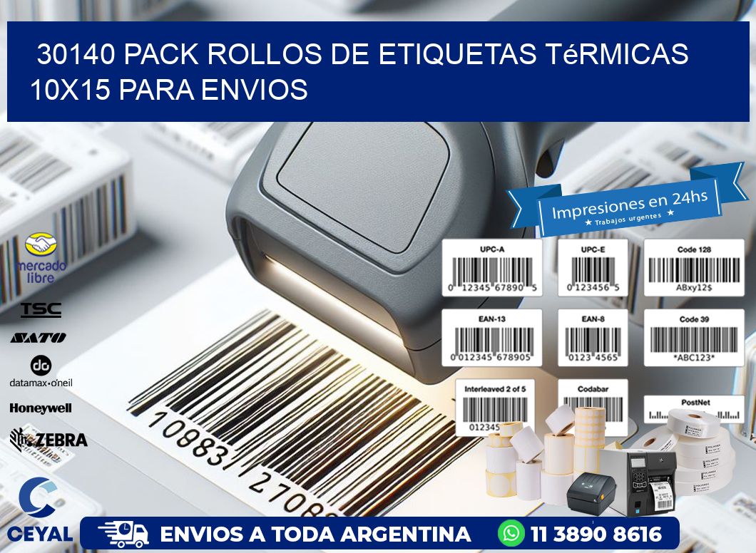 30140 pack rollos de etiquetas térmicas 10x15 para Envios