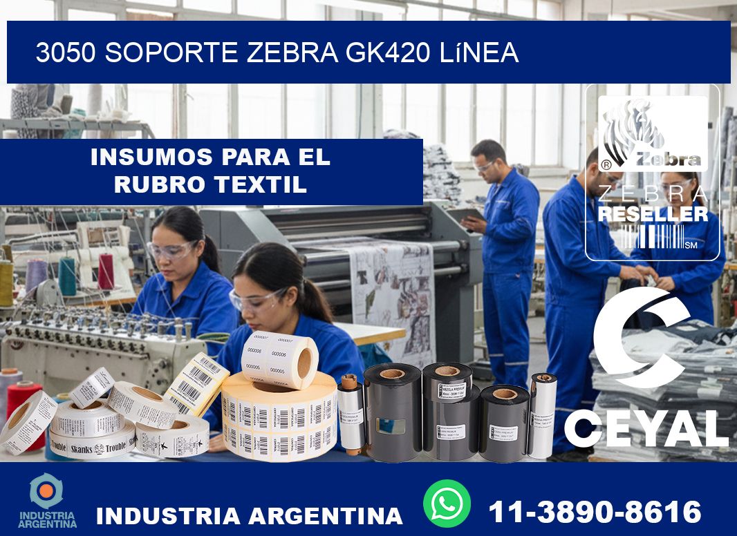 3050 soporte zebra gk420 línea