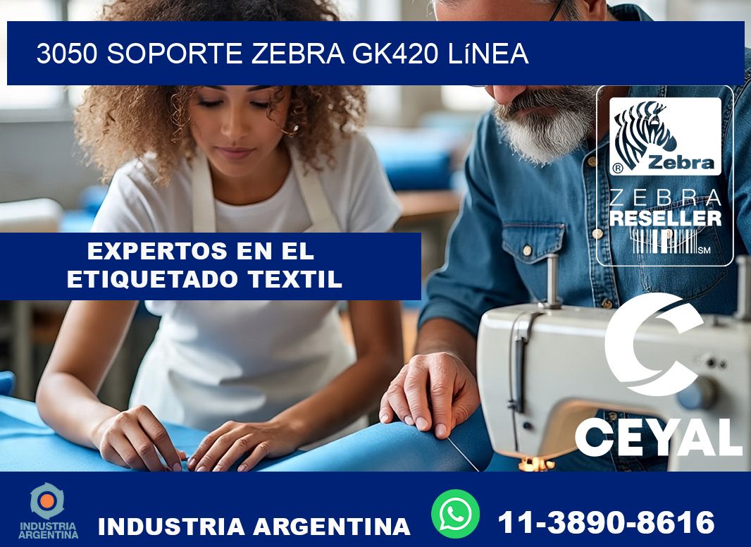 3050 soporte zebra gk420 línea