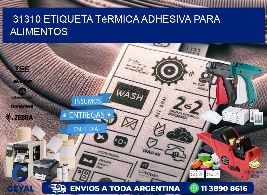 31310 Etiqueta térmica adhesiva para Alimentos