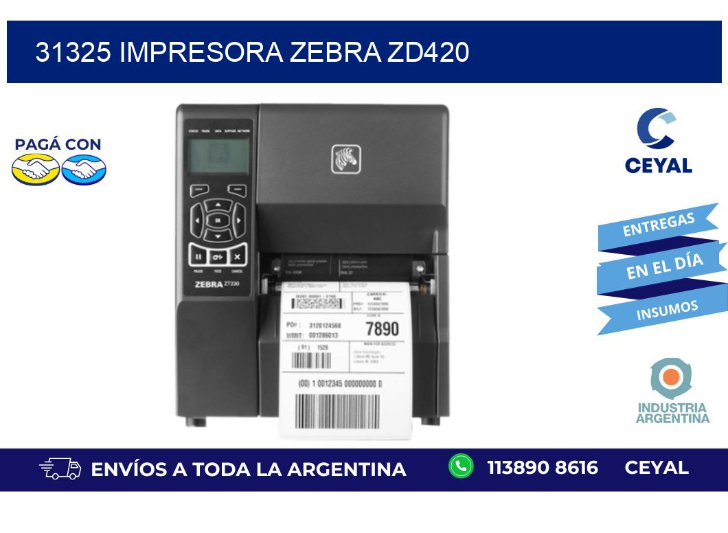 31325 Impresora Zebra ZD420