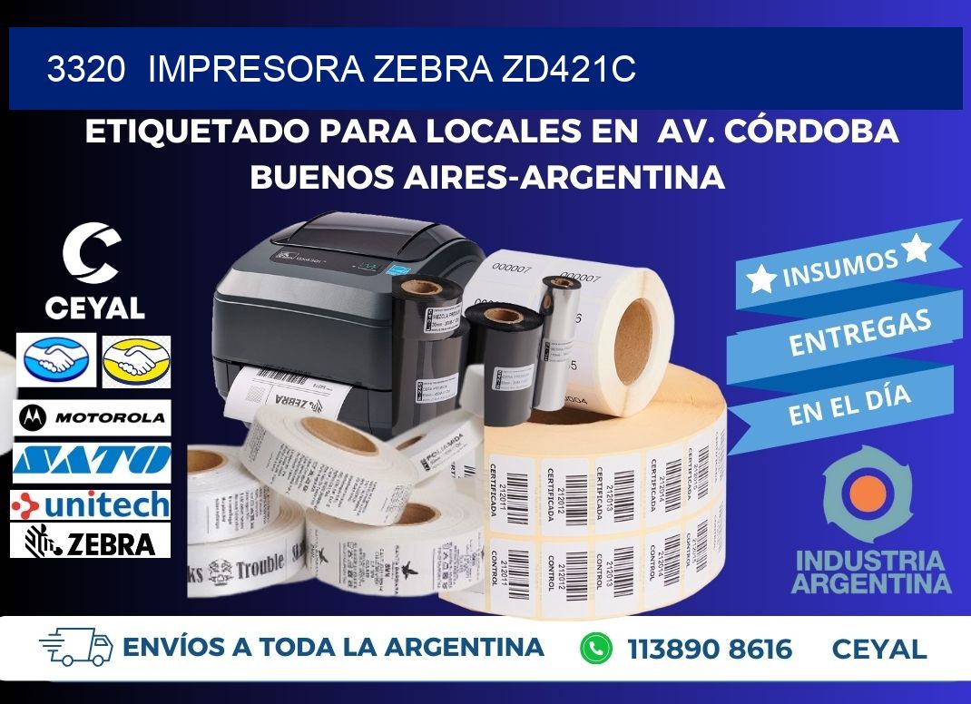 3320 Impresora Zebra zd421c