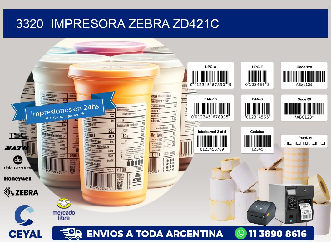 3320 Impresora Zebra zd421c