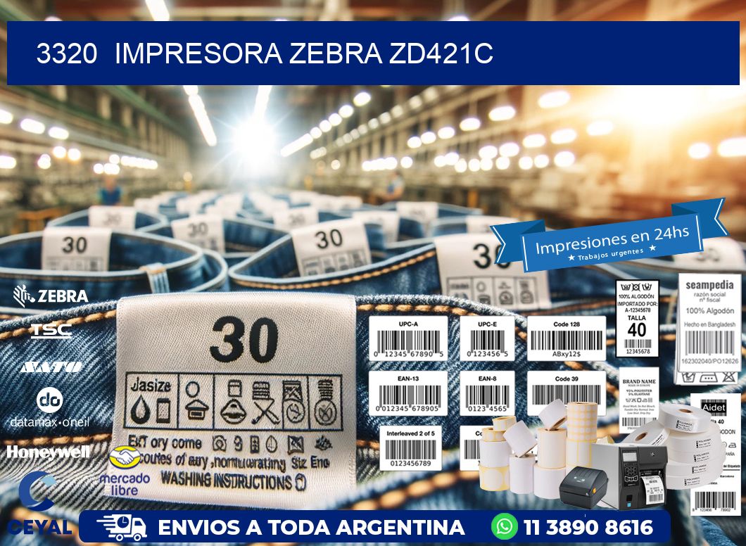 3320 Impresora Zebra zd421c