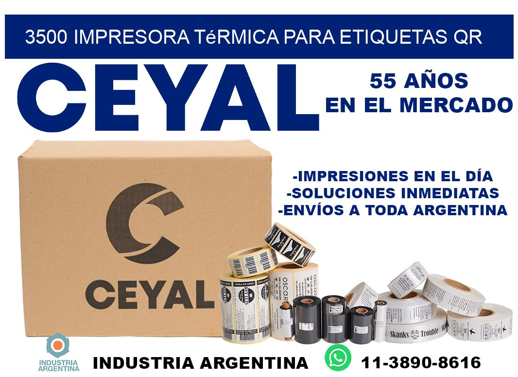 3500 impresora térmica para etiquetas QR