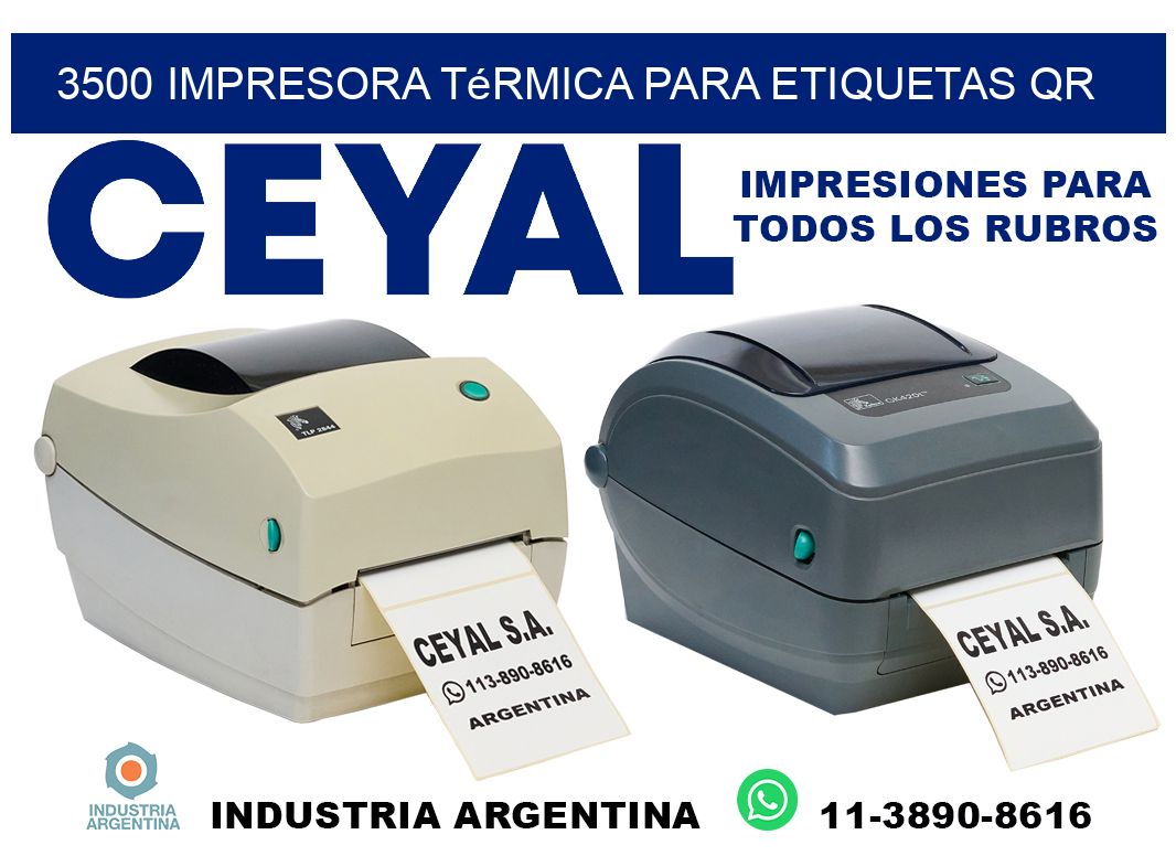 3500 impresora térmica para etiquetas QR
