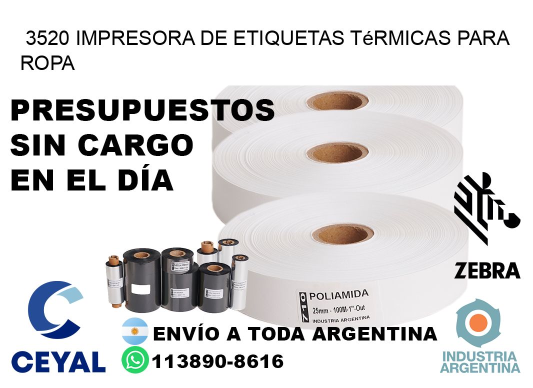 3520 impresora de etiquetas térmicas para ropa