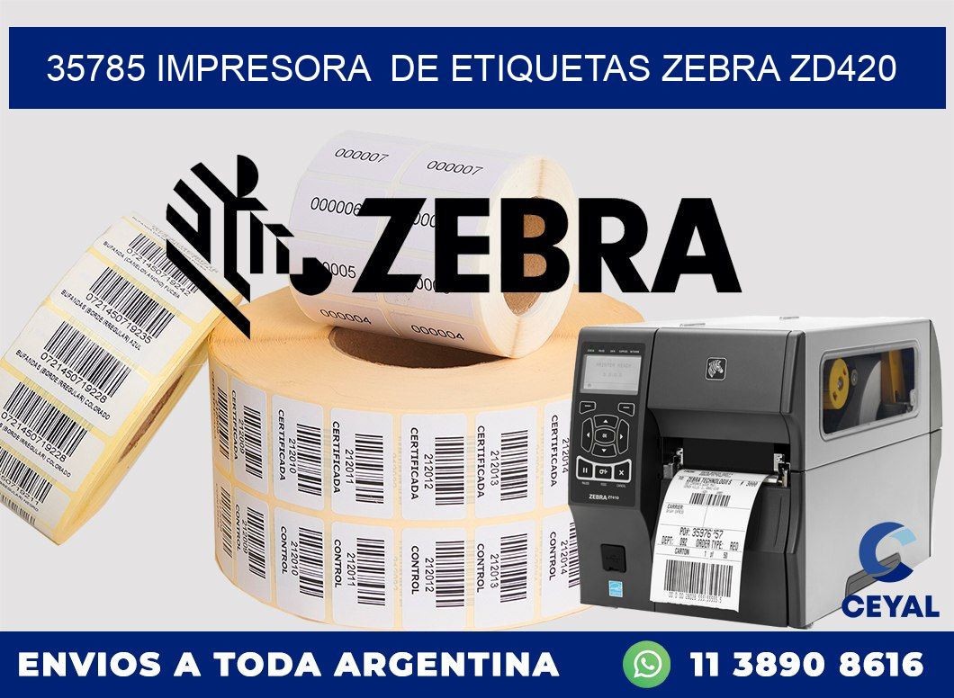 35785 impresora de etiquetas Zebra ZD420