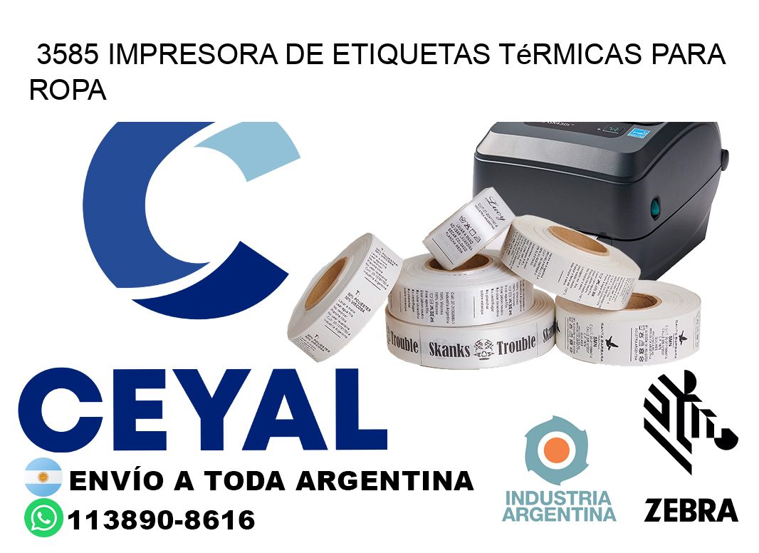 3585 impresora de etiquetas térmicas para ropa