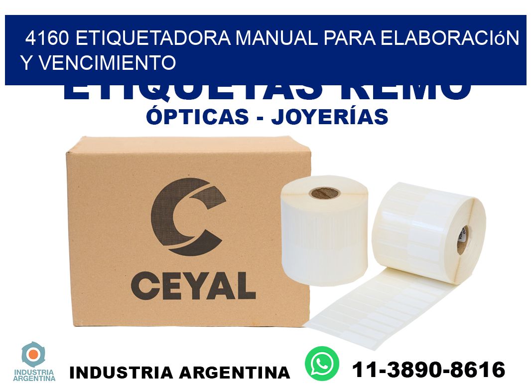 4160 etiquetadora manual para elaboración y vencimiento