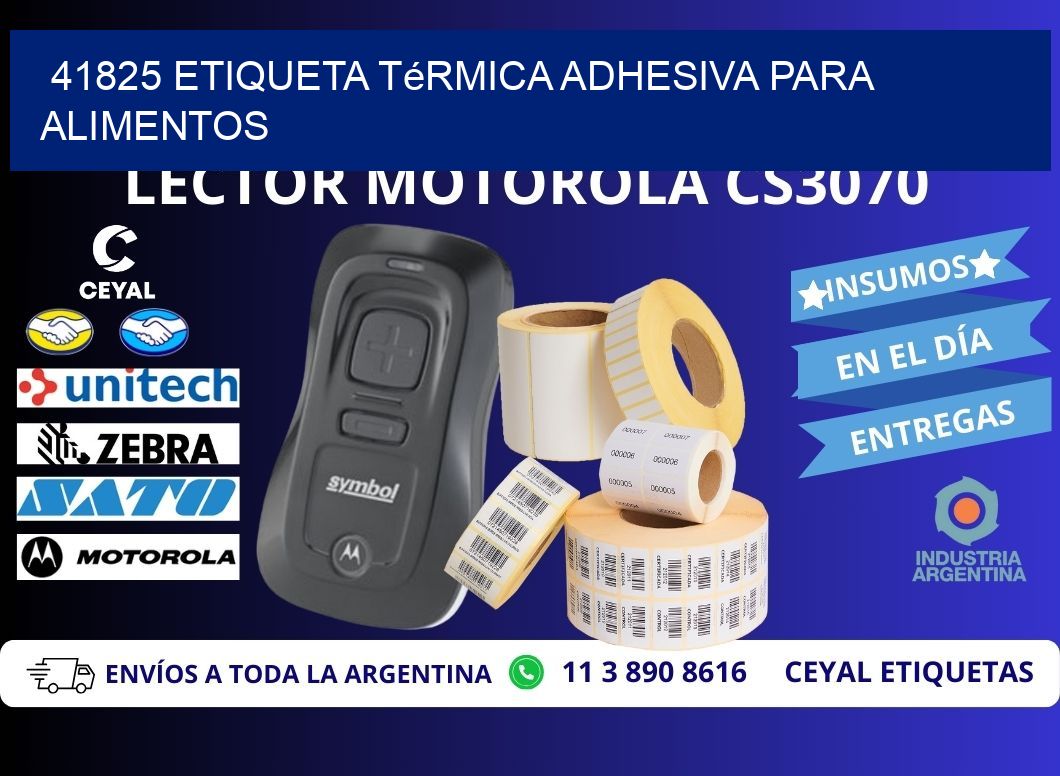 41825 Etiqueta térmica adhesiva para Alimentos