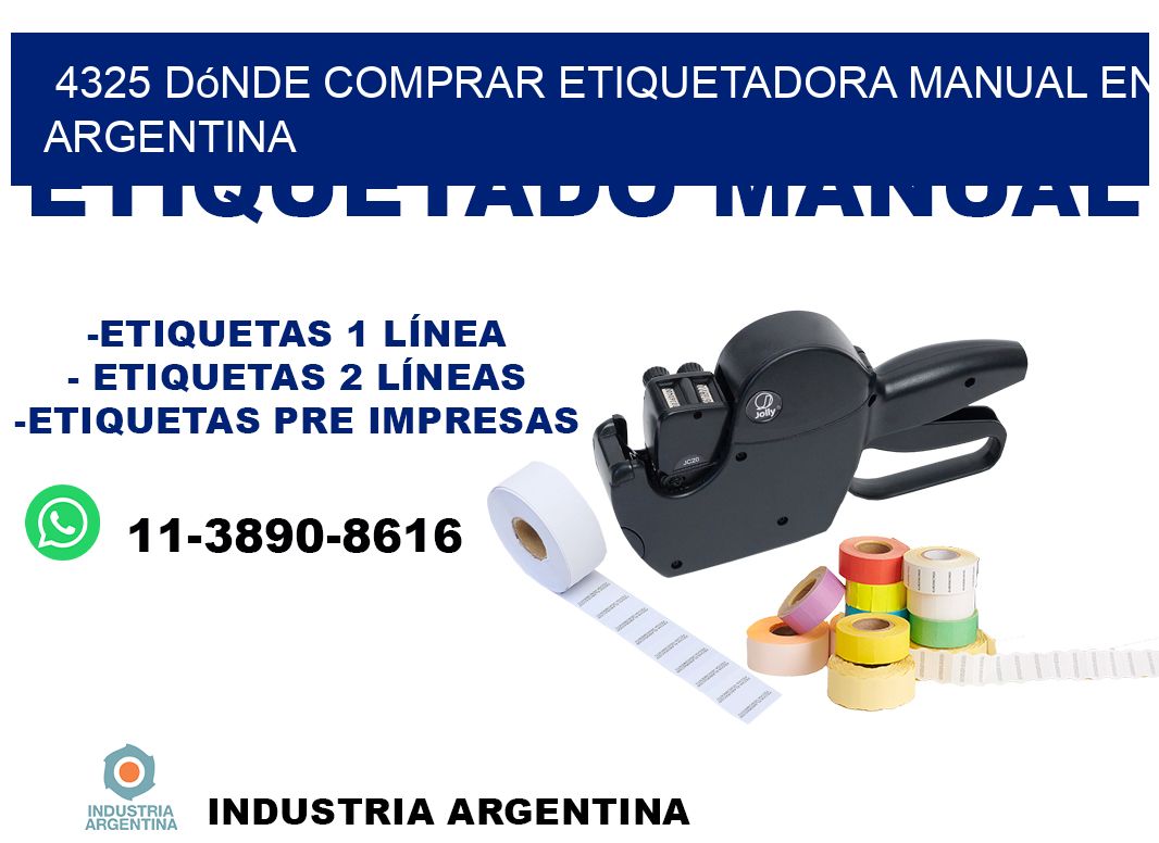 4325 dónde comprar etiquetadora manual en argentina