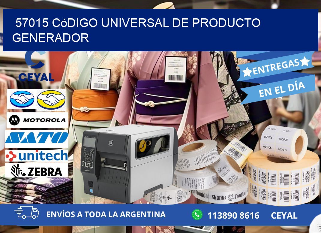 57015 Código universal de producto generador
