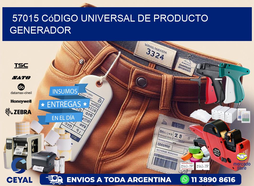 57015 Código universal de producto generador