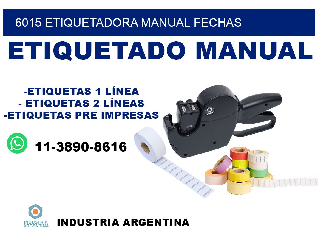 6015 etiquetadora manual fechas