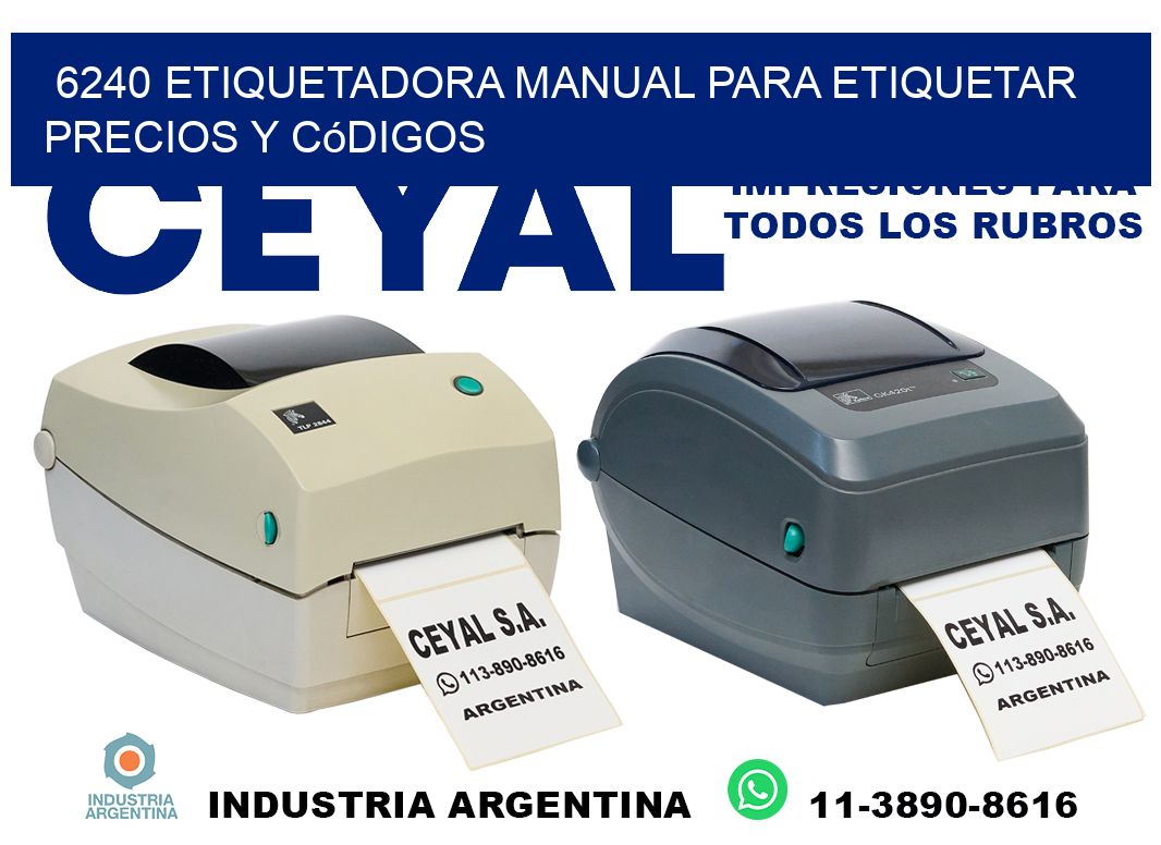 6240 etiquetadora manual para etiquetar precios y códigos
