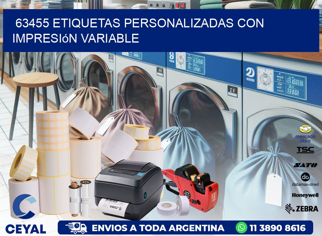 63455 etiquetas personalizadas con impresión variable