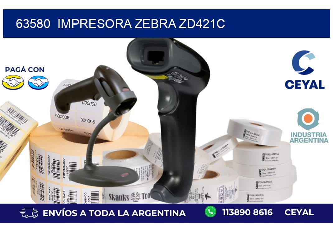 63580  Impresora Zebra zd421c