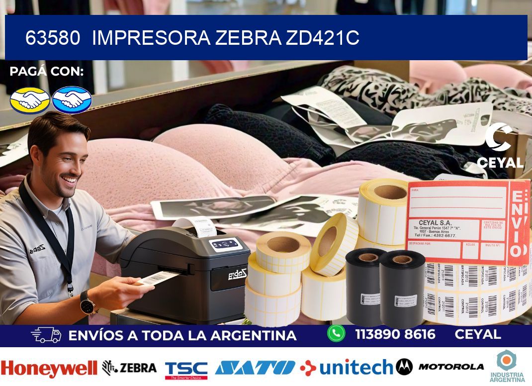 63580  Impresora Zebra zd421c