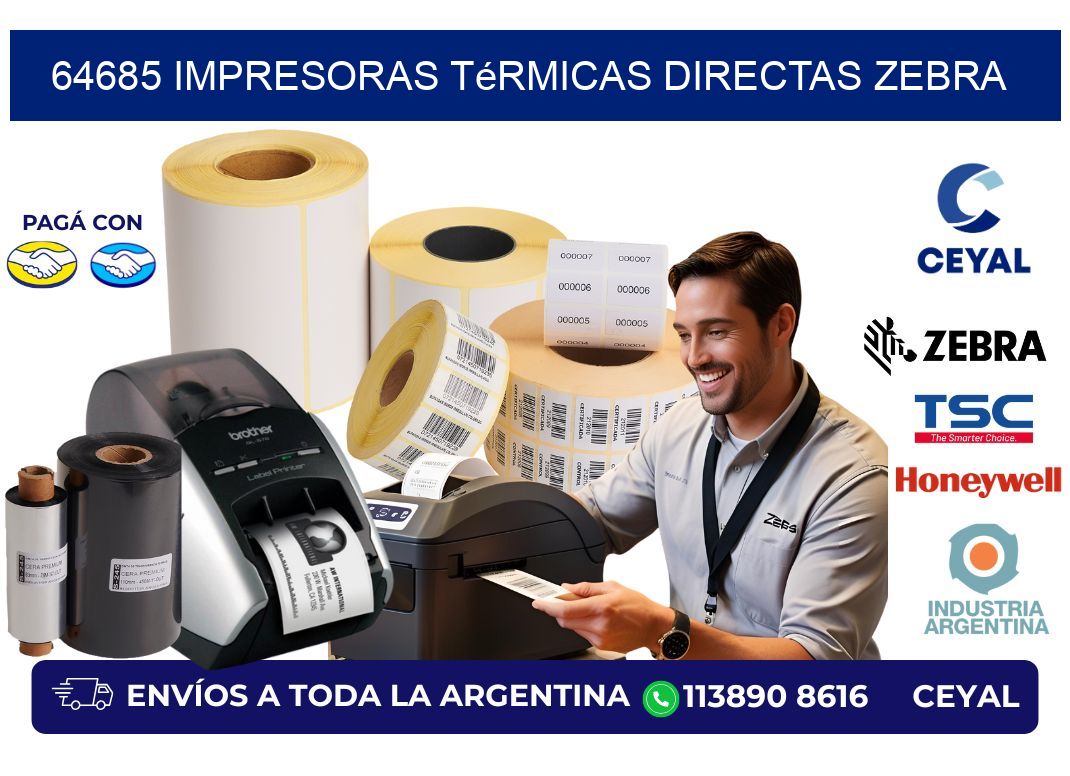 64685 impresoras térmicas directas zebra