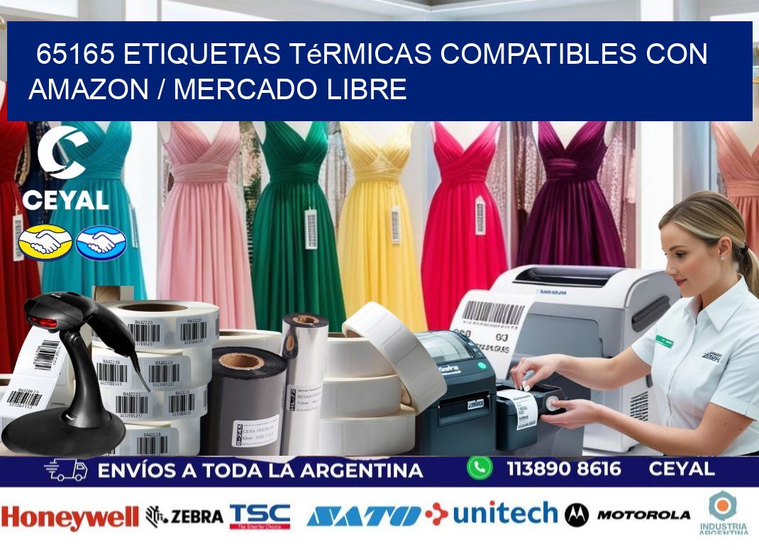 65165 etiquetas térmicas compatibles con Amazon / Mercado Libre
