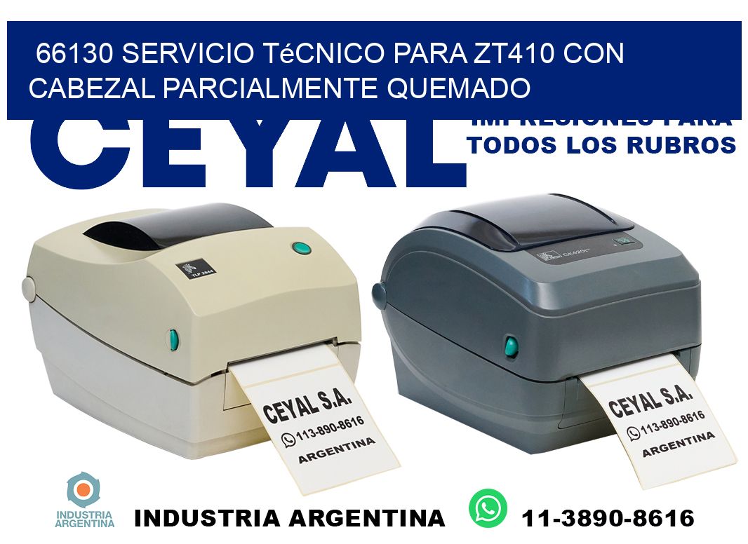 66130 servicio técnico para zt410 con cabezal parcialmente quemado
