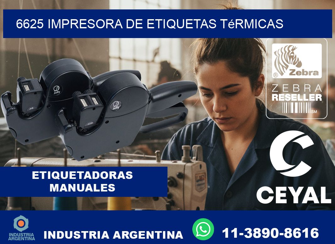 6625 Impresora de etiquetas térmicas