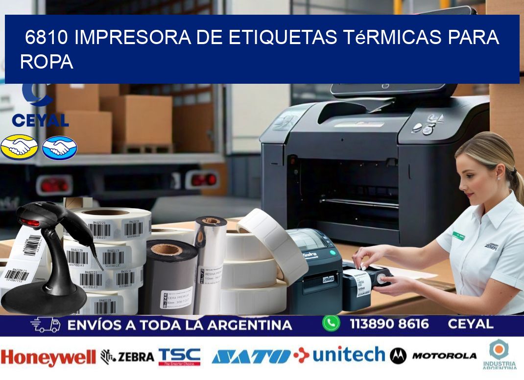 6810 impresora de etiquetas térmicas para ropa