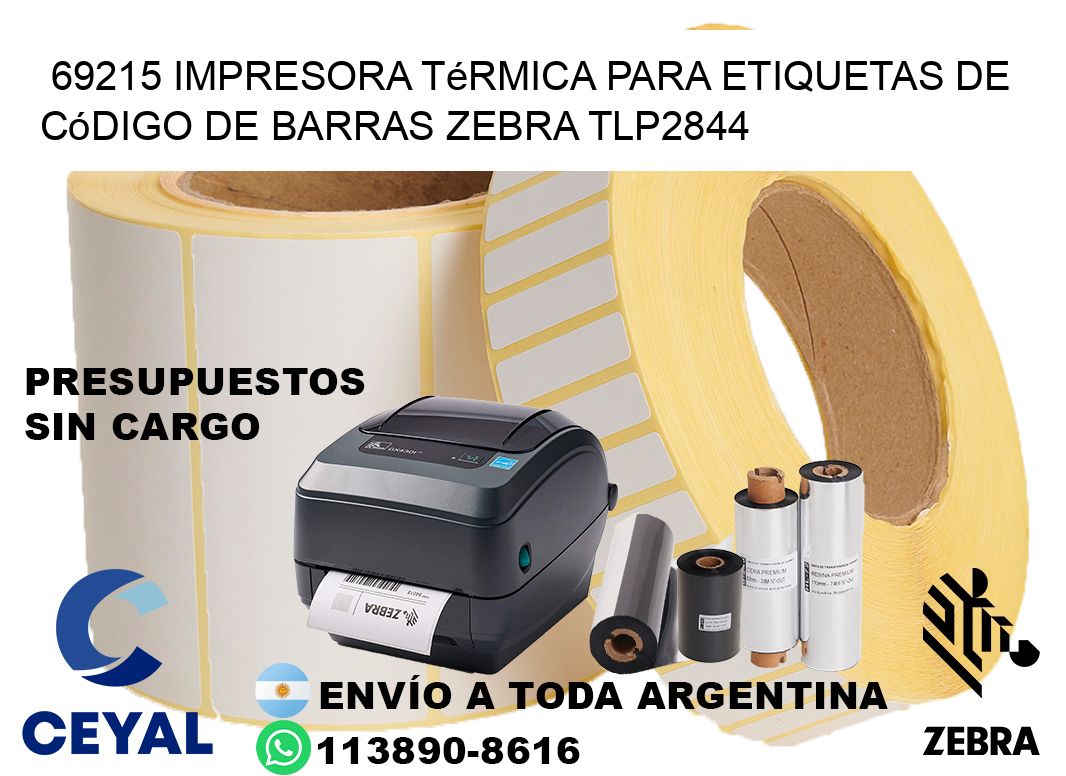 69215 impresora térmica para etiquetas de código de barras Zebra TLP2844