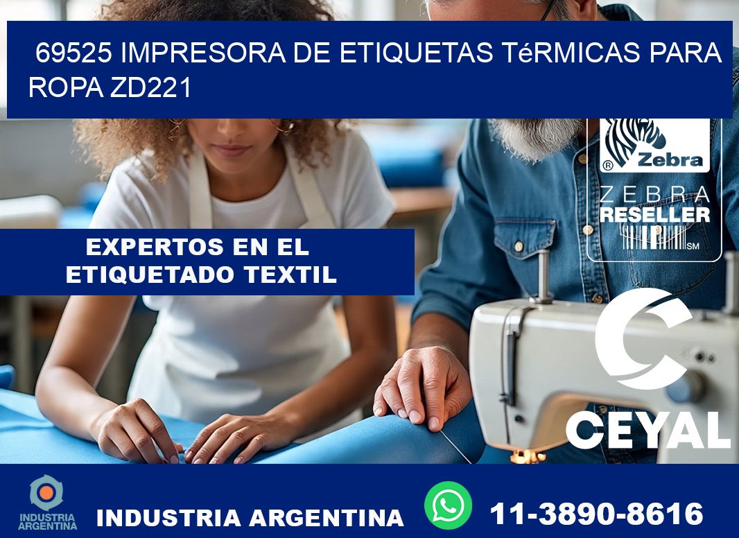 69525 impresora de etiquetas térmicas para ropa ZD221