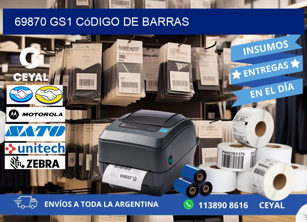 69870 GS1 código de barras