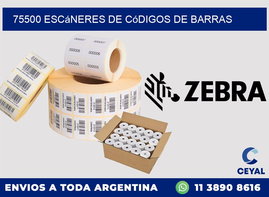 75500 Escáneres de códigos de barras