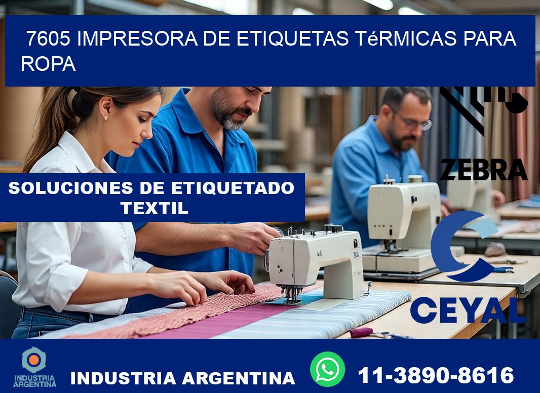 7605 impresora de etiquetas térmicas para ropa