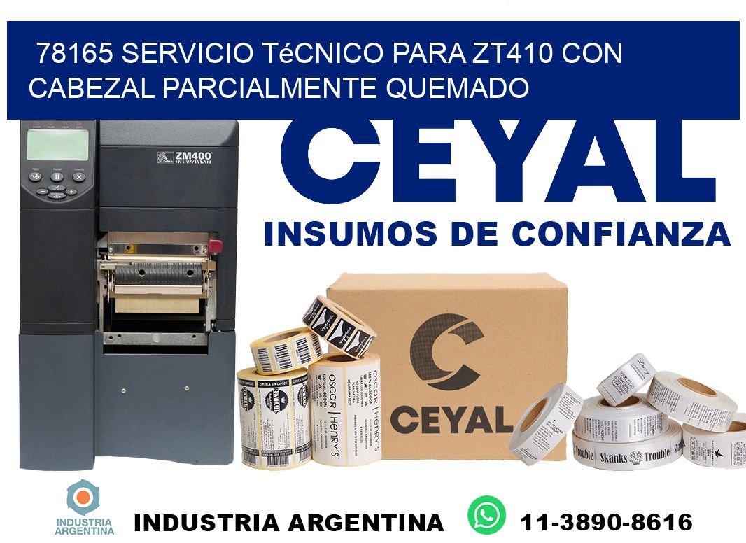 78165 servicio técnico para zt410 con cabezal parcialmente quemado