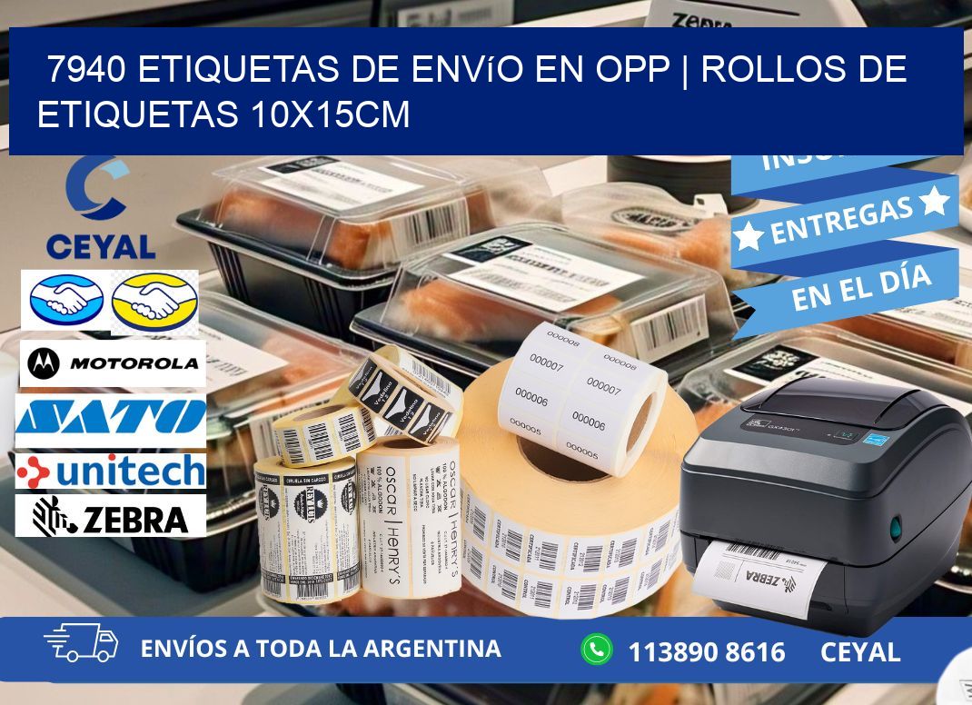 7940 Etiquetas de envío en opp | Rollos De Etiquetas 10x15CM