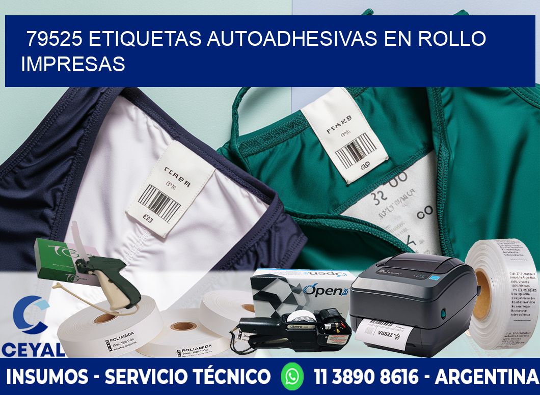 79525 Etiquetas autoadhesivas en rollo impresas