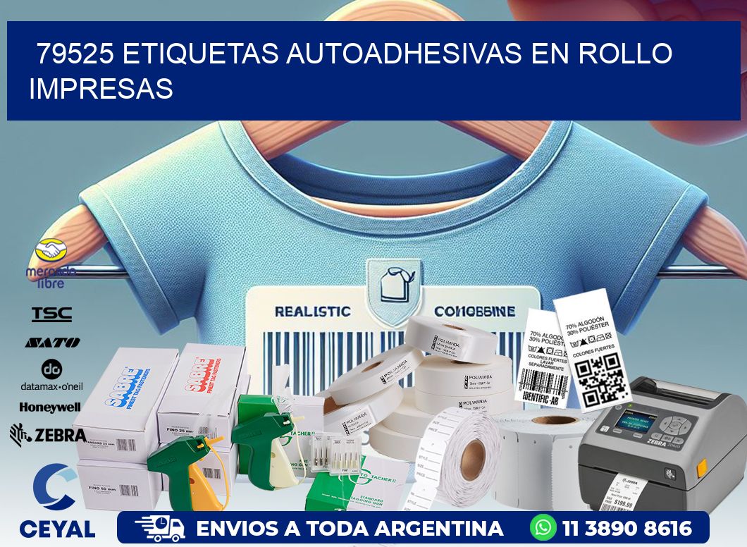 79525 Etiquetas autoadhesivas en rollo impresas